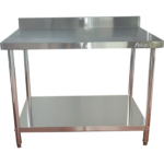 Äriparandusega töölaud Alusriiul Tagasein Roostevaba teras Ümarad jalad 900x600x900mm | Adexa QNH1140 - Image 3