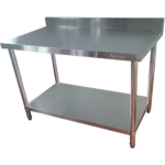 Äriparandusega töölaud Alusriiul Tagasein Roostevaba teras Ümarad jalad 900x600x900mm | Adexa QNH1140 - Image 4
