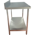 Äriparandusega töölaud Alusriiul Tagasein Roostevaba teras Ümarad jalad 900x600x900mm | Adexa QNH1140 - Image 5