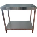 Kaubanduslik töölaud Alumine riiul Roostevaba teras Ruutjalad 1200x600x900mm | Adexa QNH1176 - Image 3