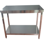 Kaubanduslik töölaud Alumine riiul Roostevaba teras Ruutjalad 1200x600x900mm | Adexa QNH1176 - Image 2