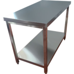 Kaubanduslik töölaud Alumine riiul Roostevaba teras Ruutjalad 1200x600x900mm | Adexa QNH1176 - Image 6