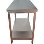 Kaubanduslik töölaud Alumine riiul Roostevaba teras Ruutjalad 1200x600x900mm | Adexa QNH1176 - Image 5