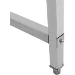 Töölaua tagaservaga Roostevaba teras Ilma alumise riiulita 400x600x900mm | Adexa SWTB6040B - Image 4