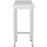 Töölaua tagaservaga Roostevaba teras Ilma alumise riiulita 400x600x900mm | Adexa SWTB6040B