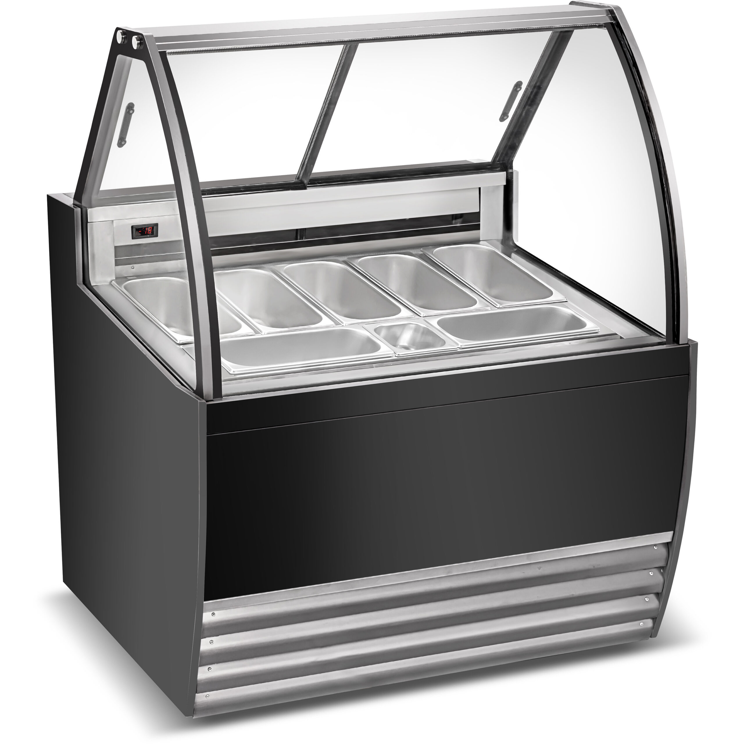 Professionaalne Gelato ja Jäätise Serveerimislett 7 anumat Kumer esiosa Must | Adexa DW7RB Professionaalne Gelato ja Jäätise Serveerimislett 7 anumat Kumer esiosa Must | Adexa DW7RB - Image 1