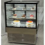 Vitriinkülmik Sirge esikülg 2 riiulit 900x700x1200mm Roostevaba teras & Must | Adexa HL900B2 - Image 3