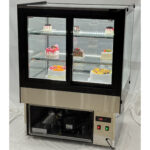 Vitriinkülmik Sirge esikülg 2 riiulit 900x700x1200mm Roostevaba teras & Must | Adexa HL900B2 - Image 2