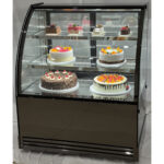 Vitriinkülmik Ümara esiosaga 2 riiuliga 1000x700x1200mm Must | Adexa HL1000EM2B - Image 3