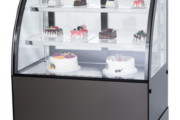 Vitriinkülmik kumera esiosaga 3 riiulit 1000x700x1300mm Must | Adexa HL1000EM3B