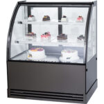 Vitriinkülmik Ümara esiosaga 2 riiuliga 1000x700x1200mm Must | Adexa HL1000EM2B