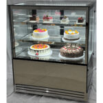 Vitriinkülmik koogilett Sirge esiosa 2 riiuliga 1000x700x1200mm Roostevaba teras & Must | Adexa HL1000ER2 - Image 2