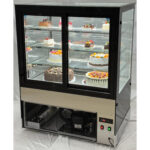 Vitriinkülmik koogilett Sirge esikülg 3 riiuliga 1000x700x1300mm Roostevaba teras ja Must | Adexa HL1000ER3 - Image 3