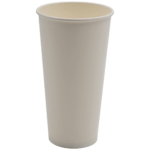 1000 tk Komposteeritavaid Külmajookide Tasse Ühekordne sein 20oz/591ml Valge | Adexa PCC20W