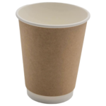 500 tk Komposteeritavad Kohvitopsid Topeltseinaga 12oz/355ml Kraft | Adexa PCDW12K