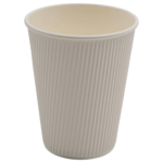 500 tk Komposteeritavad Kohvitopsid, Ühekordne seina 12oz/355ml Valge | Adexa PCRW12W