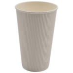 500 tk komposteeritavad kohvitopsid ühekordsed seinad 16oz/437ml Valge | Adexa PCRW16W