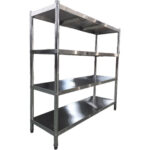 Roostevabast terasest riiulid ümarate jalgadega 4 riiulit | Adexa QHRS1205 - Image 6