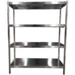 Roostevabast terasest riiulid ümarate jalgadega 4 riiulit | Adexa QHRS1205 - Image 3