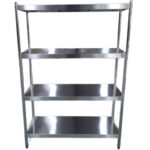 Roostevabast terasest riiulid ümarate jalgadega 4 riiulit | Adexa QHRS1205 - Image 5