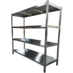 Roostevabast terasest riiulid ümarate jalgadega 4 riiulit | Adexa QHRS1205 - Image 2