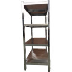 Roostevabast terasest riiulid ruudukujuliste jalgadega 4 riiulit | Adexa QHSS1805 - Image 6