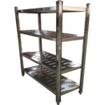 Roostevabast terasest riiulid 4 reguleeritava auguga riiulit | Adexa QHSSAP1805