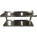 Roostevabast terasest seinale kinnitatav riiul, 2-astmeline, reguleeritav | Adexa QHWSA21830 - Image 3