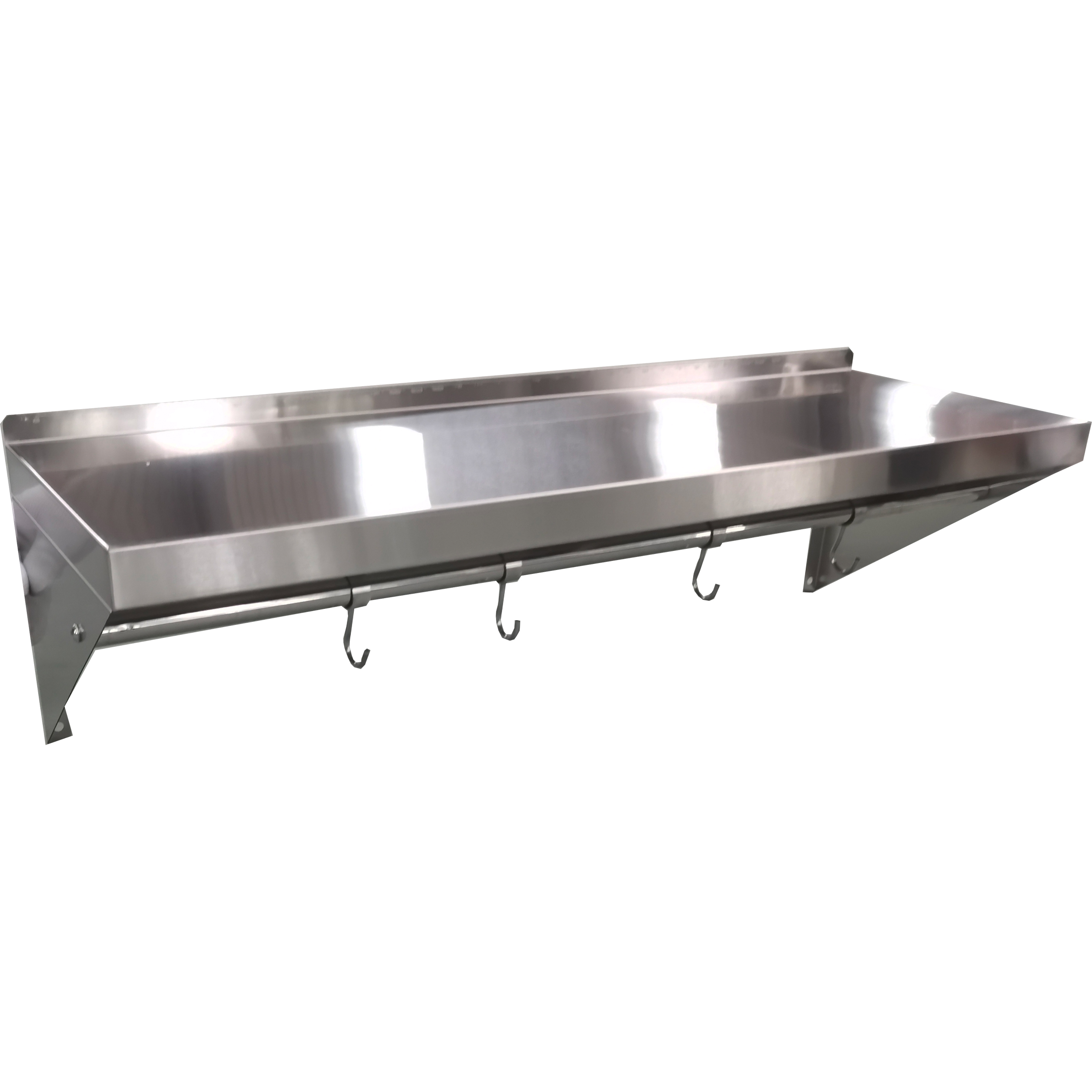 Roostevabast terasest seinariiul 1 tasapinnaga konksudega | Adexa QHWSH1830 Roostevabast terasest seinariiul 1 tasapinnaga konksudega | Adexa QHWSH1830 - Image 1