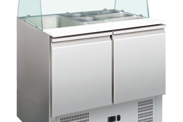 Saladikülmik klaasist pealispinnaga 900x700x1350mm 2 ust | Adexa THS900CG