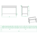 Professionaalne töölauast roostevaba teras Alumine riiul Ülaservaga 1600x700x900 mm | Adexa THATS167A - Image 2