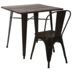 Bistroo laud Tume puitplaat 800x800mm Siseruumides | Adexa WW265BD - Image 3