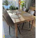 Söögitool Metallist Jalad ja Pehme PU Nahkkattega Istmepadi Helepruun | Adexa WW5055 - Image 2