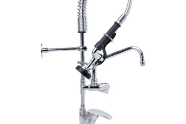 Eelloputusdush koos kraani ja tõstetava käepidemega, kinnitatav segistile Üks auk Topeltühendus Kõrgus 650mm Auk 22mm Roostevaba teras | Adexa 6801A08