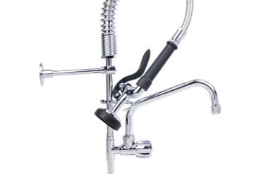 Eelloputusdush koos kraaniga Seinale kinnitatav Pöördkäepide Kaks auku Topeltühendus Kõrgus 640mm Ava 18mm Roostevaba teras | Adexa 6803A08