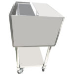 Kaubanduslik jääkast kahe plastikust aluse, rataste ja kaanega, roostevaba teras, 30 liitrit | Adexa CIBT1924C - Image 3