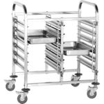 Panni trolley 12xGN1/1 rest Roostevaba teras 740x550x970mm Kihi kaugus 80mm | Adexa RTD1106