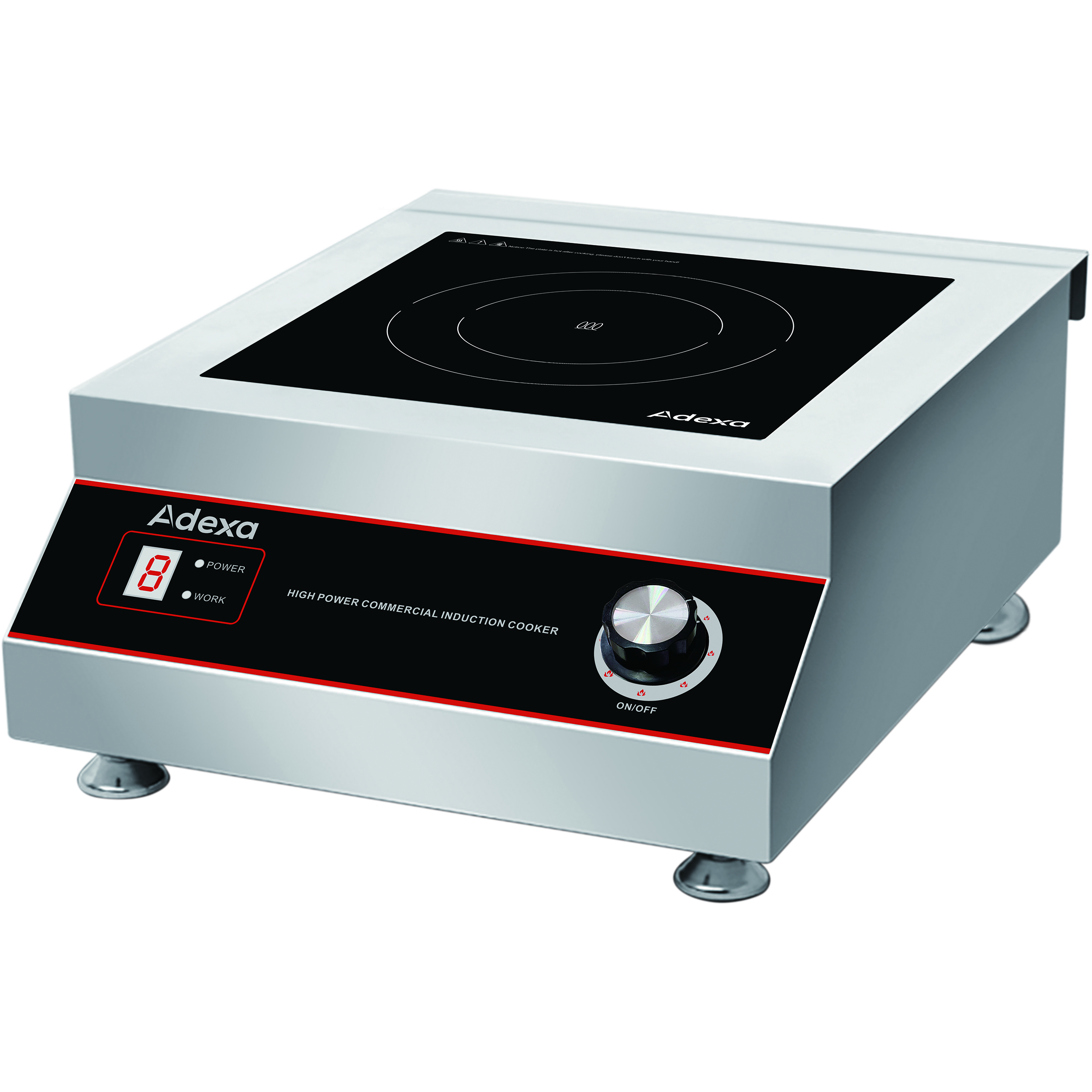 Kaubanduslik induktsioonpliit 5kW 3-faasiline | Adexa C08D Kaubanduslik induktsioonpliit 5kW 3-faasiline | Adexa C08D - Image 1