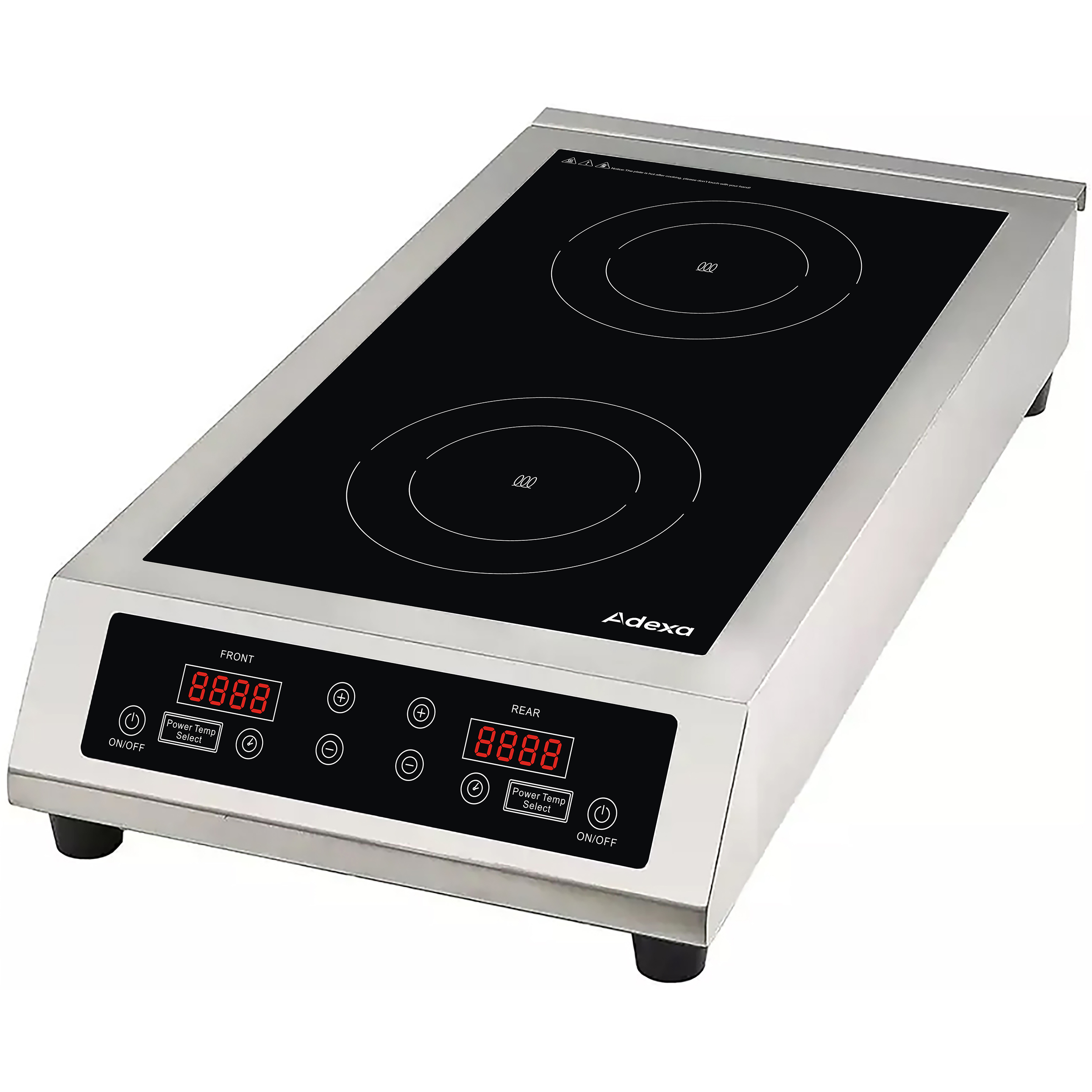 Kaksik kommertslik induktsioonpliit 2 x 3 Kaksik kommertslik induktsioonpliit 2 x 3,5 kW | Adexa CX008 - Image 1