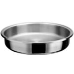 Serveerimis- ja kuumutusnõu klaaskaanega & roostevabast terasest sisuga kolmekihiline vasardatud pind ⌀320x120mm roostevaba terase viimistlus | Adexa E0312001 - Image 2