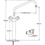 Kõrge  segisti valamule 500 mm | Adexa HBF500 - Image 7