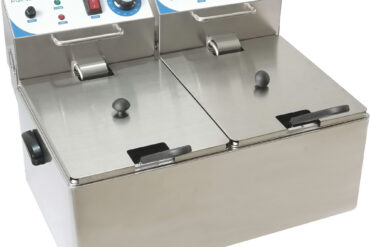 Kahekordne kaubanduslik friikartulikeetja 12 + 12 liitrit 3 kW lauapealne | Adexa WH162A