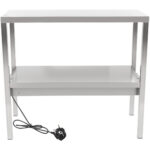 Väljastustasapind, 2 tasandit, roostevaba teras, 900x335x700mm | Adexa WHESP903470