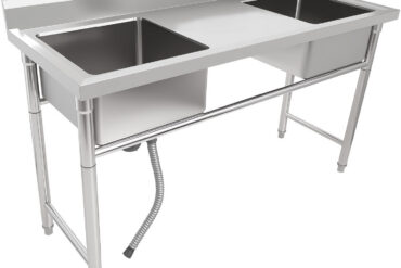 Valamu roostevaba teras 1570x600x900mm 2 kaussi pritsmekaitsega | Adexa YDRST60160X2M