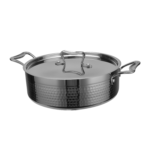 Haamriga hautamispott kaanega Kolmekihiline ⌀280x100mm 5,5 liitrit Hõbedane | Adexa C0311011S