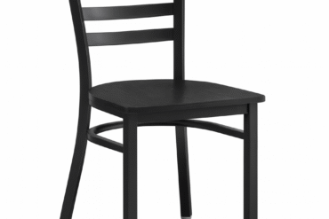 Must terastool musta vinüülpolsterdatud istme ja musta seljatoega | Adexa GS694BSBB