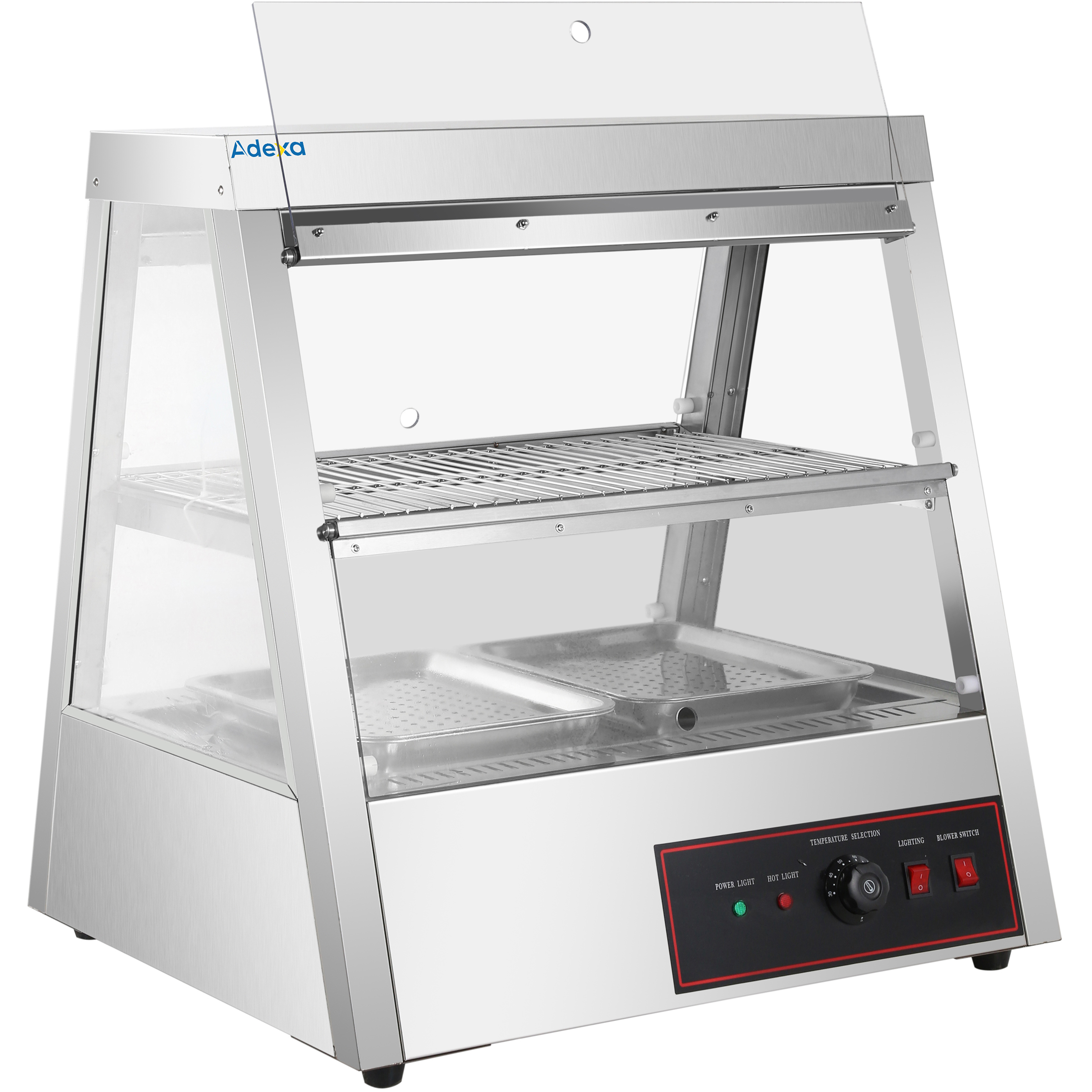 Soojendusega Vitriin 2 tasandit Avaneb tagant ja eest 700x655x740mm Letipealne | Adexa HW2X2 Soojendusega Vitriin 2 tasandit Avaneb tagant ja eest 700x655x740mm Letipealne | Adexa HW2X2 - Image 1