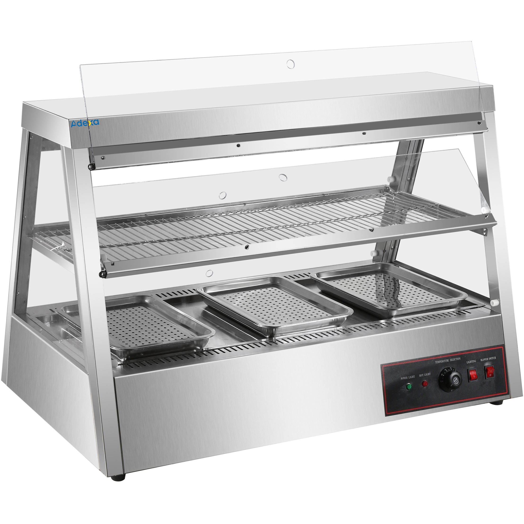 Soojendusega Vitriin 2 tasandit Avaneb tagant ja eest 1100x655x740mm Letipealne | Adexa HW2X3 Soojendusega Vitriin 2 tasandit Avaneb tagant ja eest 1100x655x740mm Letipealne | Adexa HW2X3 - Image 1