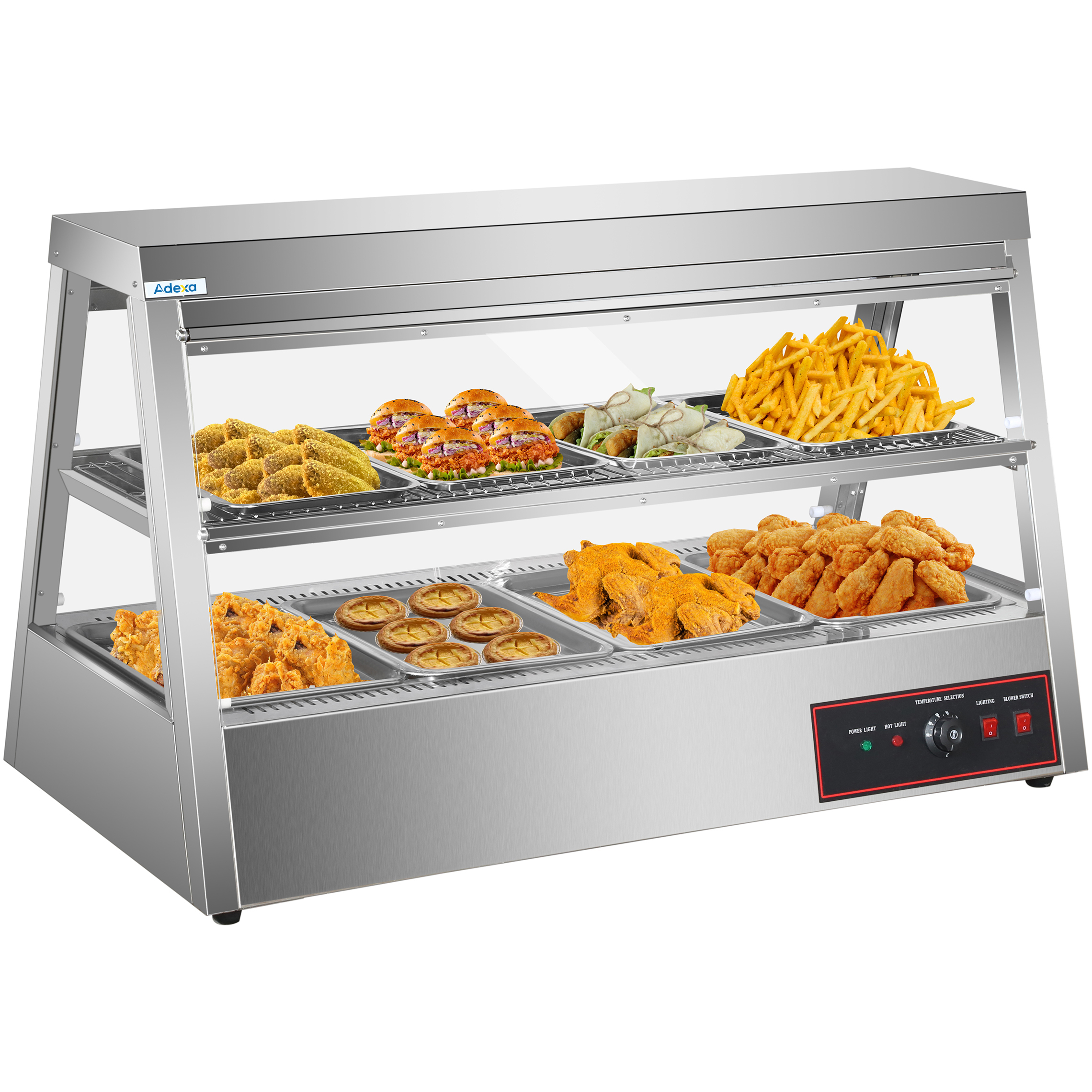 Soojendusega Vitriin 2 tasandit Avaneb tagant ja eest 1200x655x740mm Letipealne | Adexa HW2X4 Soojendusega Vitriin 2 tasandit Avaneb tagant ja eest 1200x655x740mm Letipealne | Adexa HW2X4 - Image 1