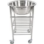 Roostevabast terasest segamiskausi käru koos kausi ja 2 riiuliga 514x350x838mm | Adexa MBXS001 - Image 2